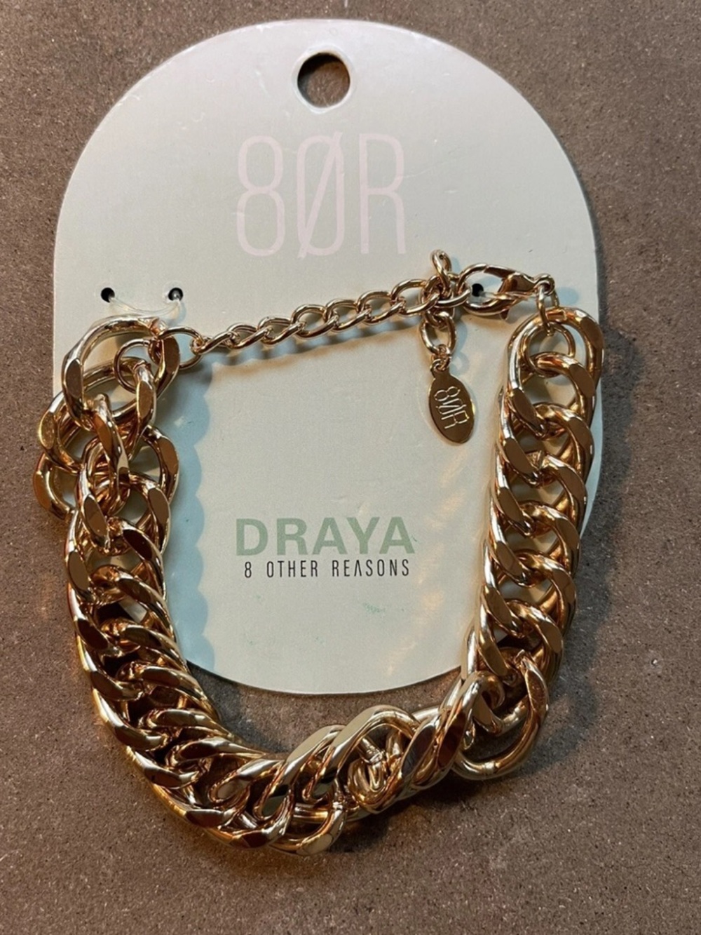 8 Other Reasons x Draya Michele Collab NWT Gold Chunky Chain Bracelet - Picture 6 of 6